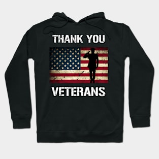 Thank You Veterans Us American Flag Hoodie